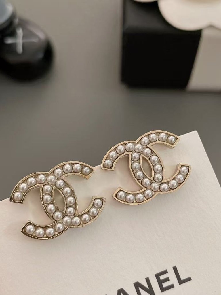 Chanel Earringsno Scratches, Perfect Condition